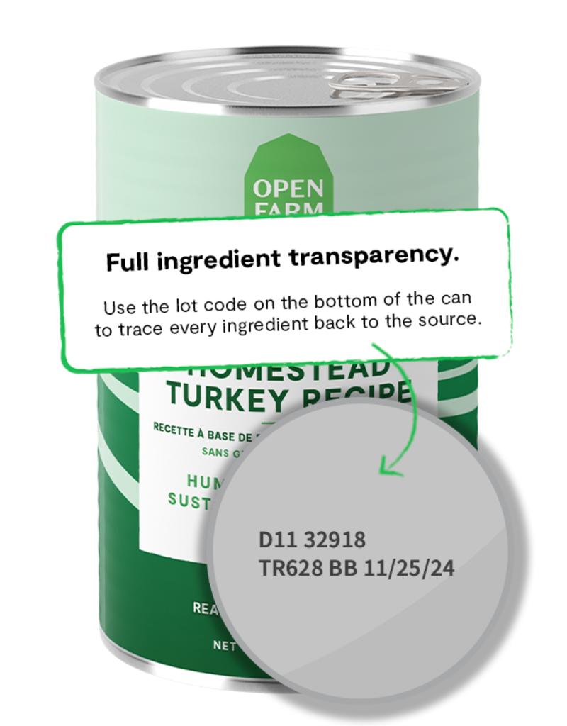 Open Farm Open Farm Pate Canned Dog Food | Grain Free Homestead Turkey Recipe 12.5 oz CASE/12