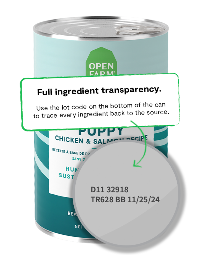 Open Farm Open Farm Pate Canned Dog Food | Grain Free Puppy Chicken & Salmon Recipe 12.5 oz single