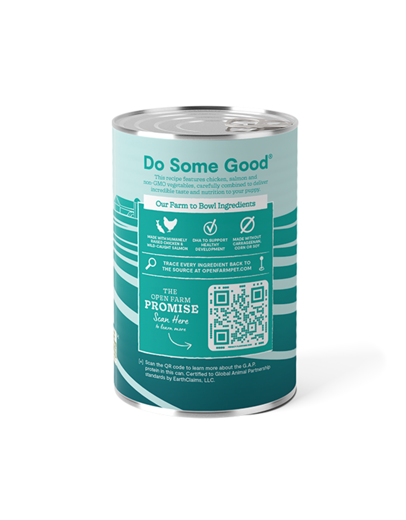 Open Farm Open Farm Pate Canned Dog Food | Grain Free Puppy Chicken & Salmon Recipe 12.5 oz CASE/12