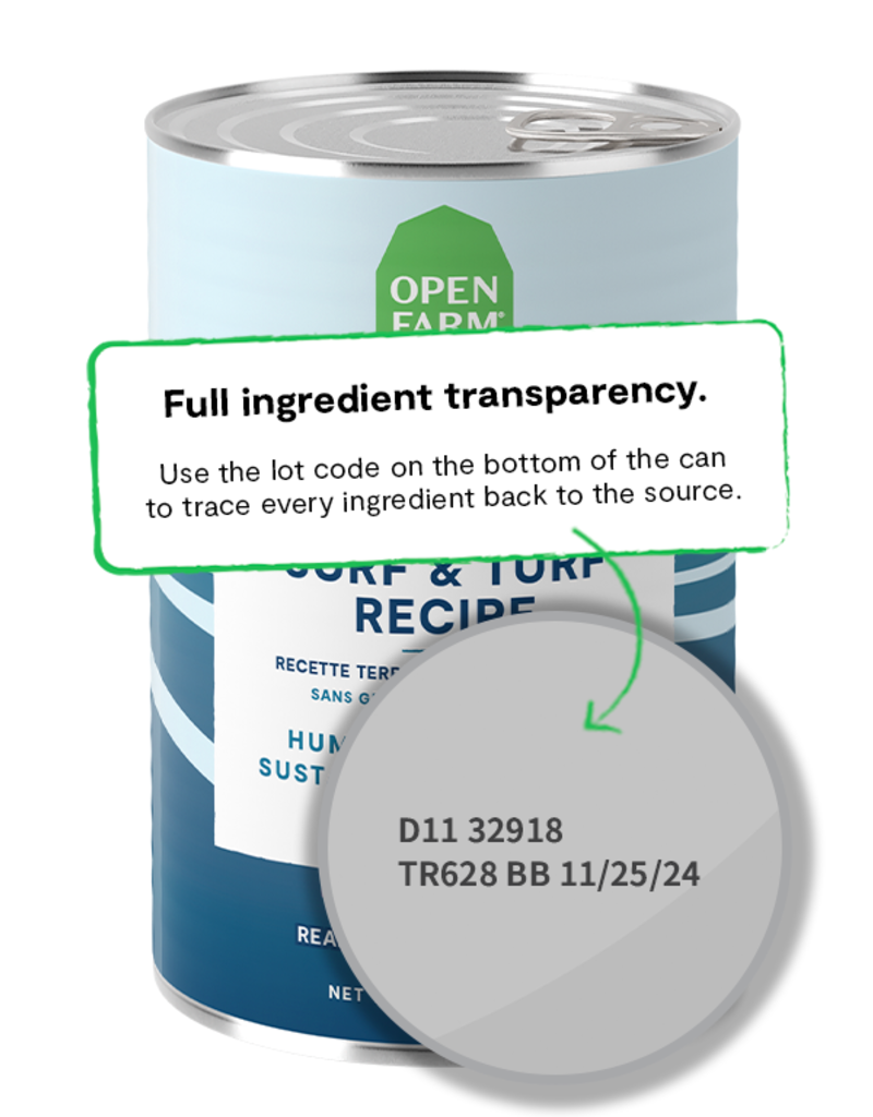 Open Farm Open Farm Pate Canned Dog Food | Grain Free Surf & Turf Recipe 12.5 oz CASE/12