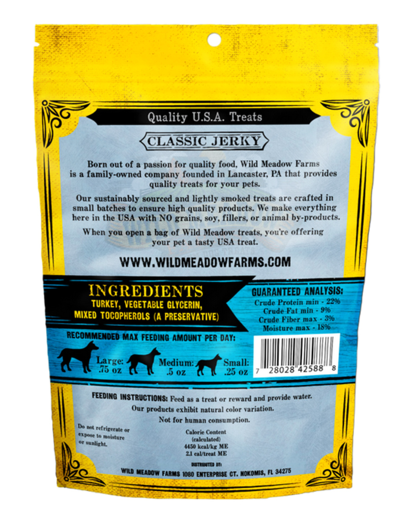 Wild Meadow Farms Wild Meadow Farms Dog Treats | Classic Jerky Mini Bites Turkey 4 oz