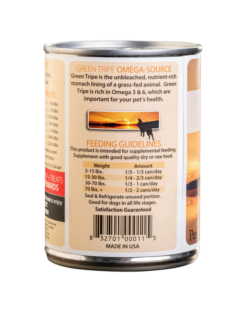 Tripett Tripett Canned Dog Food | Green Beef Tripe Duck & Salmon 12 oz CASE/12