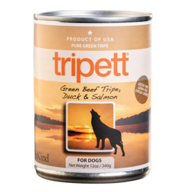 Tripett Tripett Canned Dog Food | Green Beef Tripe Duck & Salmon 12 oz CASE/12