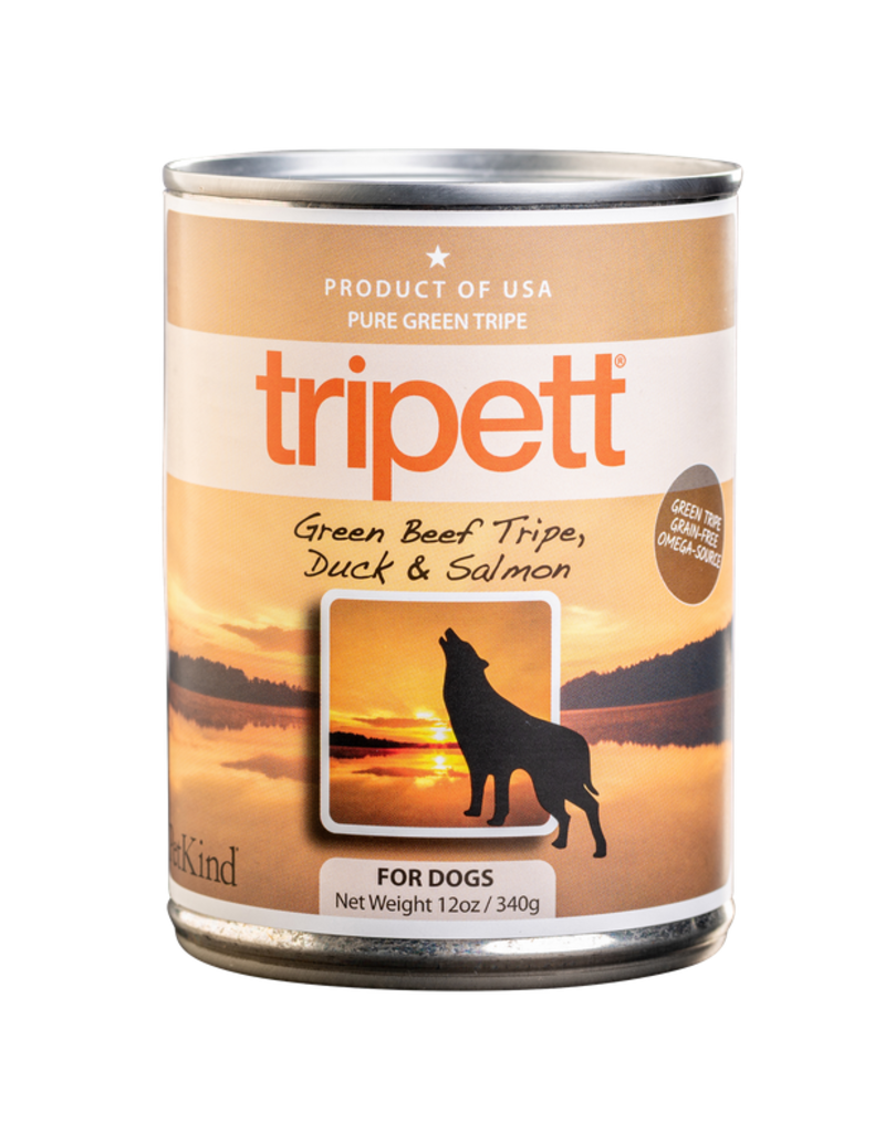 Tripett Tripett Canned Dog Food | Green Beef Tripe Duck & Salmon 12 oz CASE/12