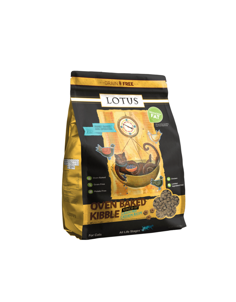 Lotus Natural Pet Food Lotus Oven Baked Cat Kibble | Grain Free Low Fat Chicken Recipe 2.2 lb