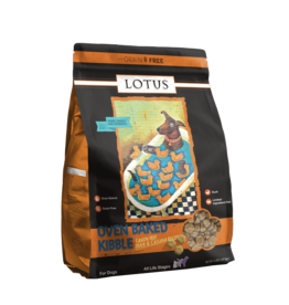 Lotus Natural Pet Food z Lotus Oven Baked Dog Kibble | Grain Free Duck & Cassava Recipe 4 lb