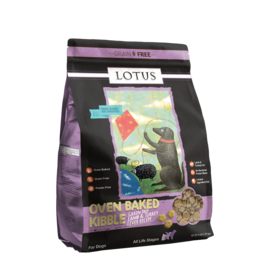 Lotus Natural Pet Food Lotus Oven Baked Dog Kibble | Grain Free Lamb & Turkey Liver Recipe 4 lb