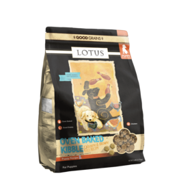Lotus Natural Pet Food Lotus Oven Baked Dog Kibble | Puppy Chicken & Brown Rice Recipe 5 lb