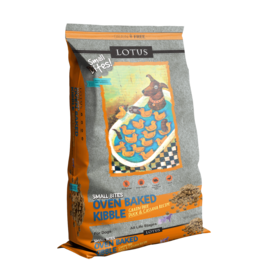 Lotus Natural Pet Food Lotus Oven Baked Dog Kibble | Small Bites Grain Free Duck & Cassava Recipe 10 lb