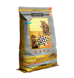 Lotus Natural Pet Food Lotus Oven Baked Dog Kibble | Small Bites Senior Chicken & Brown Rice Recipe 12.5 lb
