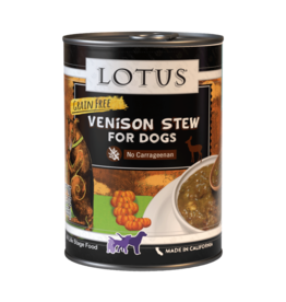 Lotus Natural Pet Food Lotus Just Juicy Canned Dog Food | Grain Free Venison Stew 12.5 oz CASE/12