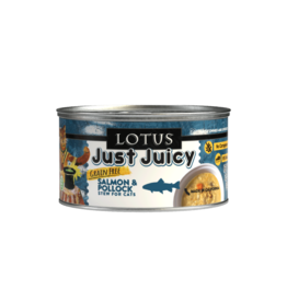 Lotus Natural Pet Food Lotus Just Juicy Canned Cat Food | Grain Free Salmon & Pollock Stew 2.5 oz single