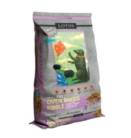 Lotus Natural Pet Food Lotus Oven Baked Dog Kibble | Small Bites Grain Free Lamb & Turkey Liver Recipe 10 lb