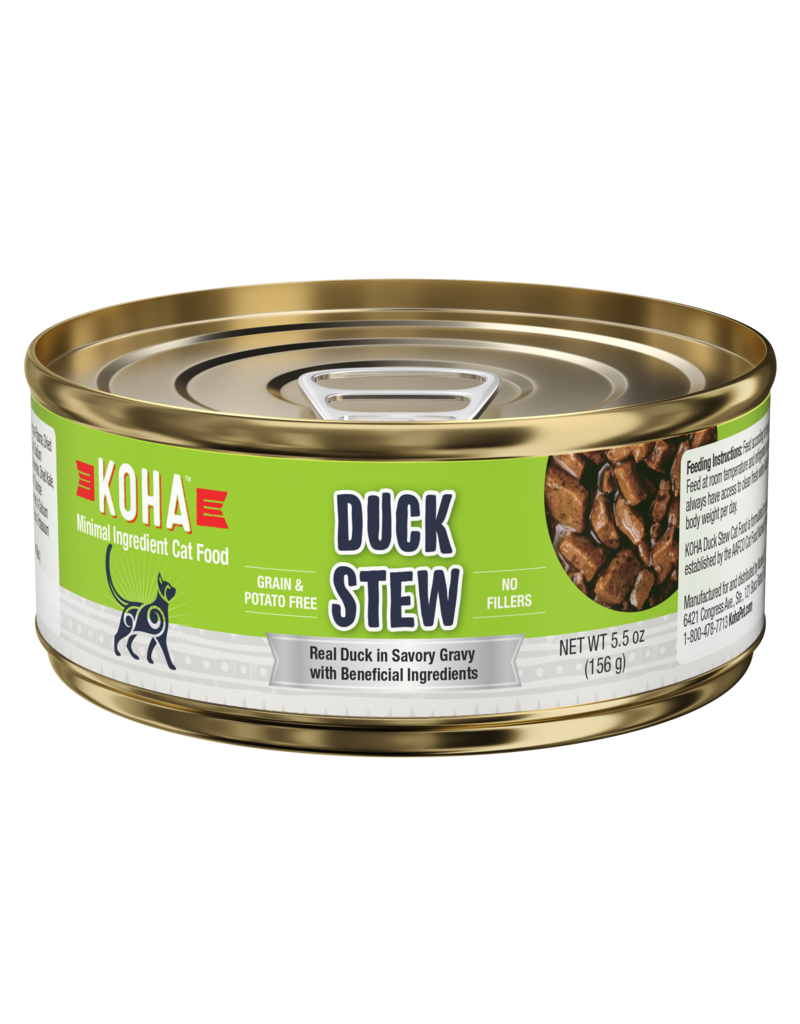 Koha Koha Canned Cat Food Duck Stew 5.5 oz single