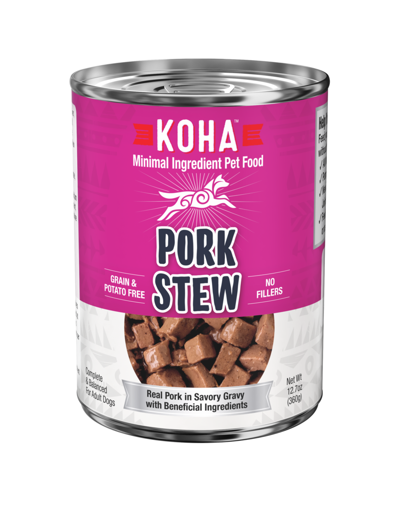 Koha Koha Canned Dog Food Pork Stew 12.7 oz single
