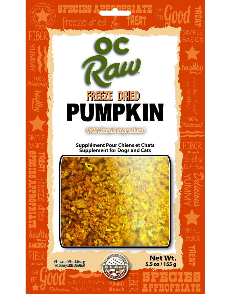 OC Raw Pet Food OC Raw Freeze Dried Treats | Pumpkin 5.5 oz