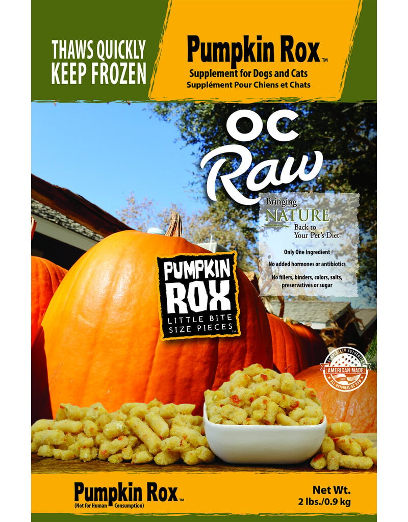 OC Raw Pet Food OC Raw Frozen Rox Supplement | Pumpkin 2 lb (*Frozen Products for Local Delivery or In-Store Pickup Only. *)