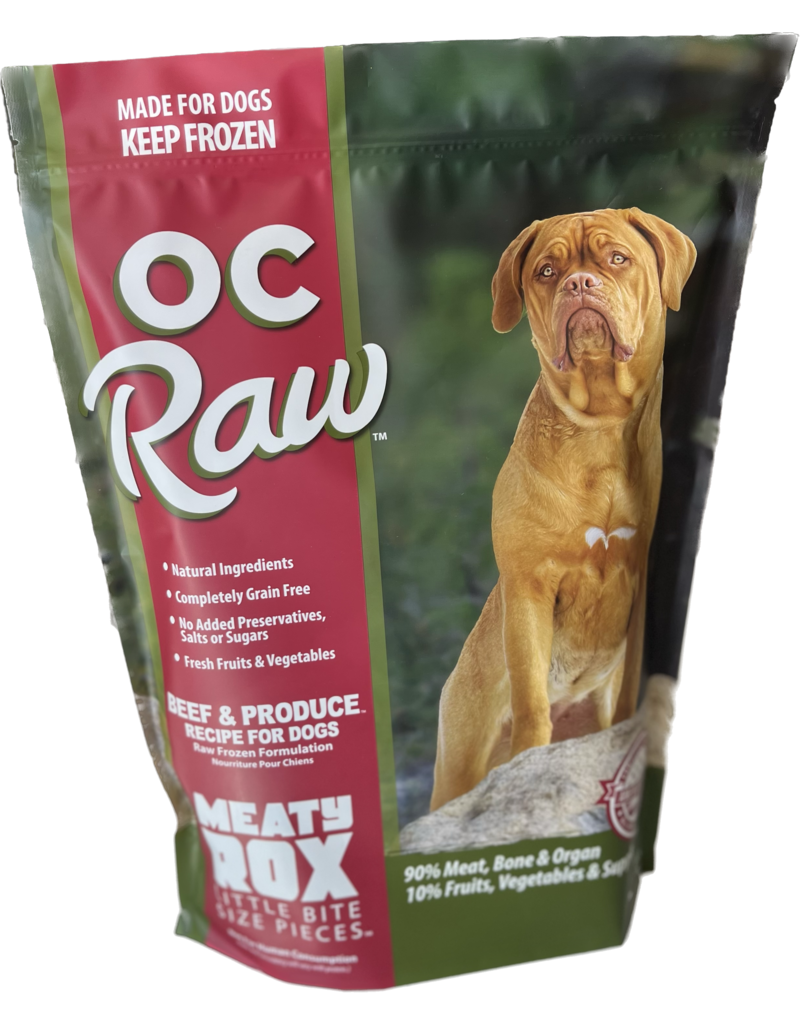 OC Raw Pet Food OC Raw Frozen Meaty Rox Dog Food | Beef & Produce 7 lb (*Frozen Products for Local Delivery or In-Store Pickup Only. *)