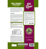 OC Raw Pet Food OC Raw Frozen Dog Food 2 oz Sliders | Beef & Produce 4 lb (*Frozen Products for Local Delivery or In-Store Pickup Only. *)