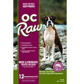 OC Raw Pet Food OC Raw Frozen Dog Food 8 oz Patties | Beef & Produce 6 lb (*Frozen Products for Local Delivery or In-Store Pickup Only. *)