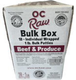 OC Raw Pet Food OC Raw Frozen Dog Food 16 oz Patties | Beef & Produce 18 lb (*Frozen Products for Local Delivery or In-Store Pickup Only. *)