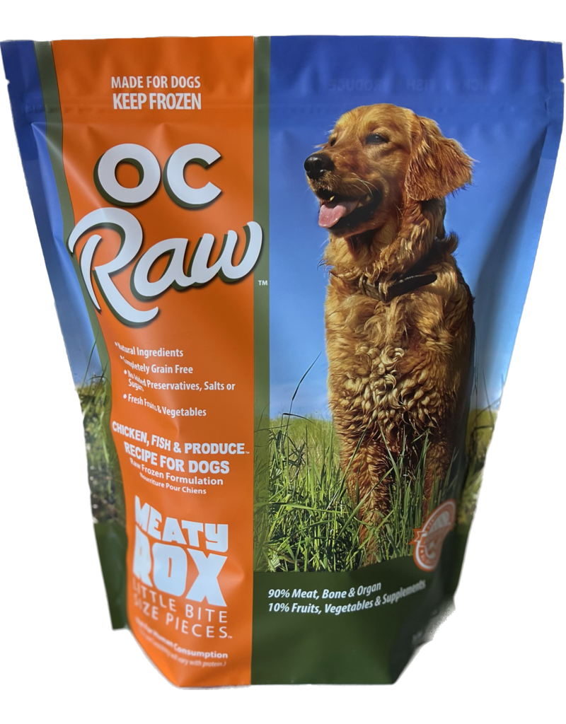 OC Raw Pet Food OC Raw Frozen Meaty Rox Dog Food | Chicken, Fish & Produce 3 lb (*Frozen Products for Local Delivery or In-Store Pickup Only. *)