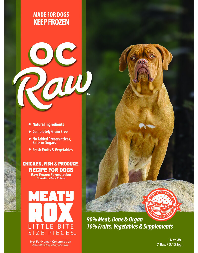 OC Raw Pet Food OC Raw Frozen Meaty Rox Dog Food | Chicken, Fish & Produce 7 lb (*Frozen Products for Local Delivery or In-Store Pickup Only. *)