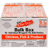 OC Raw Pet Food OC Raw Frozen Dog Food 16 oz Patties | Chicken, Fish & Produce 18 lb (*Frozen Products for Local Delivery or In-Store Pickup Only. *)
