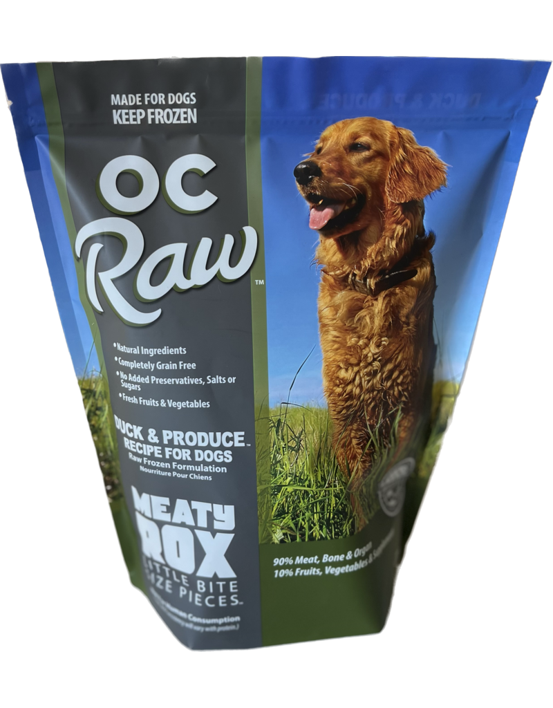 OC Raw Pet Food OC Raw Frozen Meaty Rox Dog Food | Duck & Produce 3 lb (*Frozen Products for Local Delivery or In-Store Pickup Only. *)