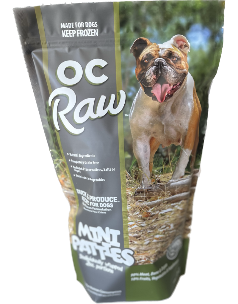 OC Raw Pet Food OC Raw Frozen Dog Food 2 oz Sliders | Duck & Produce 4 lb (*Frozen Products for Local Delivery or In-Store Pickup Only. *)