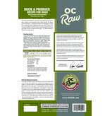 OC Raw Pet Food OC Raw Frozen Dog Food 8 oz Patties | Duck & Produce 6 lb (*Frozen Products for Local Delivery or In-Store Pickup Only. *)