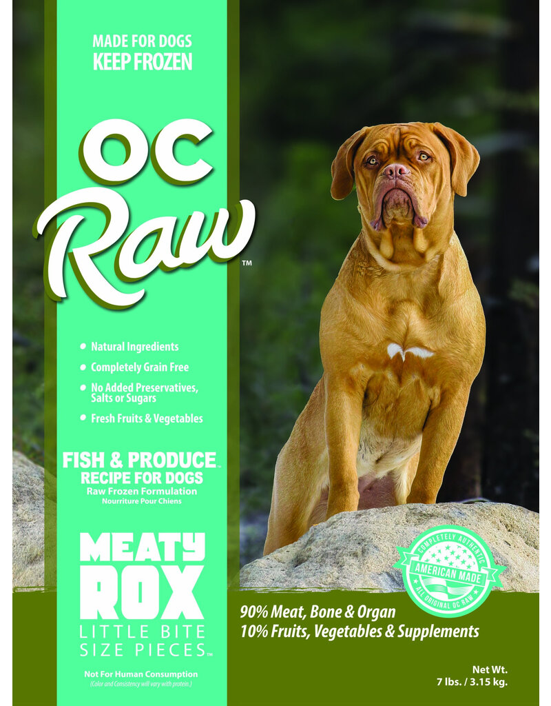 OC Raw Pet Food OC Raw Frozen Meaty Rox Dog Food | Fish & Produce 7 lb (*Frozen Products for Local Delivery or In-Store Pickup Only. *)