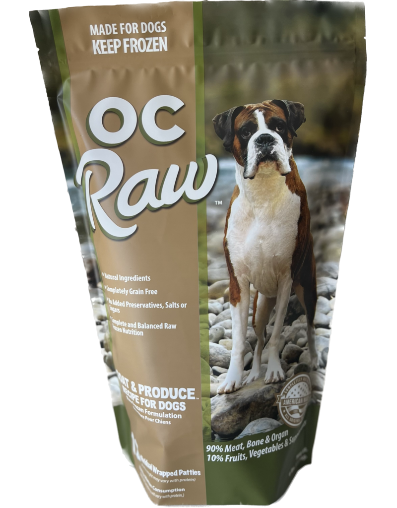 OC Raw Pet Food OC Raw Frozen Dog Food 8 oz Patties | Goat & Produce 6 lb (*Frozen Products for Local Delivery or In-Store Pickup Only. *)