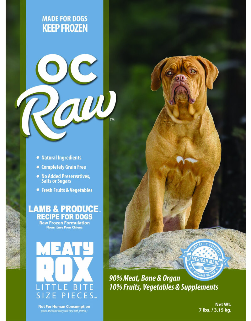 OC Raw Pet Food OC Raw Frozen Meaty Rox Dog Food | Lamb & Produce 7 lb (*Frozen Products for Local Delivery or In-Store Pickup Only. *)