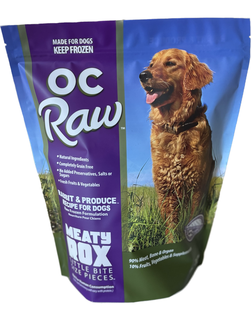 OC Raw Pet Food OC Raw Frozen Meaty Rox Dog Food | Rabbit & Produce 3 lb (*Frozen Products for Local Delivery or In-Store Pickup Only. *)