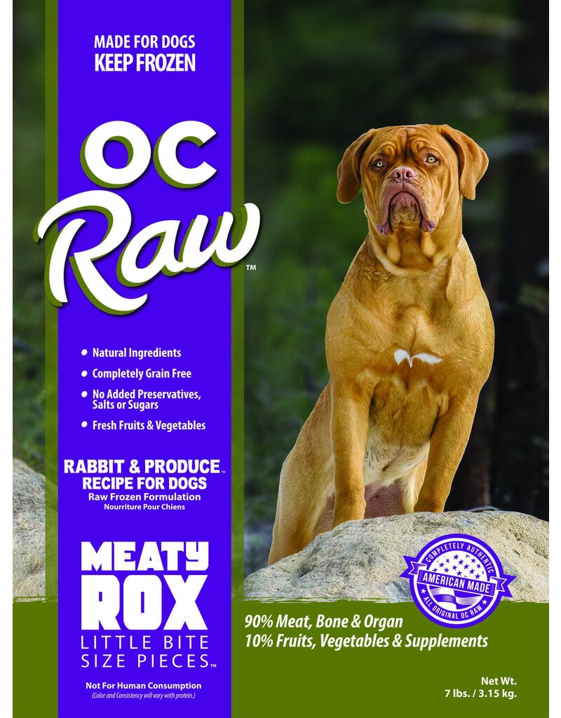 OC Raw Pet Food OC Raw Frozen Meaty Rox Dog Food | Rabbit & Produce 7 lb (*Frozen Products for Local Delivery or In-Store Pickup Only. *)