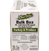 OC Raw Pet Food OC Raw Frozen Dog Food 16 oz Patties | Turkey & Produce 18 lb (*Frozen Products for Local Delivery or In-Store Pickup Only. *)