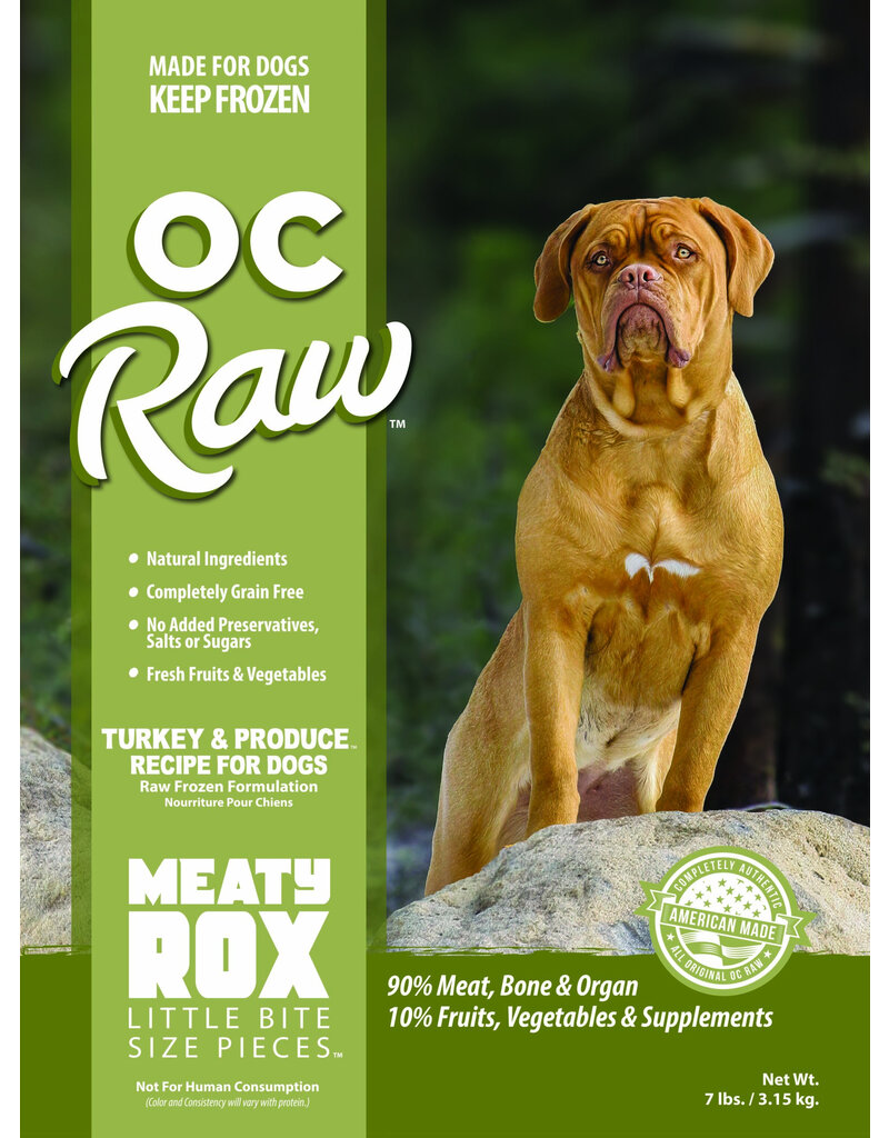 OC Raw Pet Food OC Raw Frozen Meaty Rox Dog Food | Turkey & Produce 7 lb (*Frozen Products for Local Delivery or In-Store Pickup Only. *)