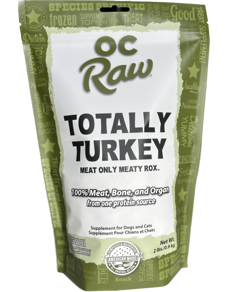 OC Raw Pet Food OC Raw Frozen Meaty Rox Dog Food | Totally Turkey 2 lb (*Frozen Products for Local Delivery or In-Store Pickup Only. *)