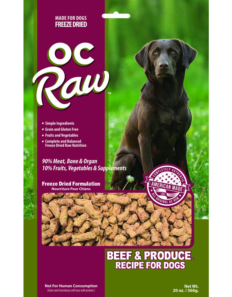 OC Raw Pet Food OC Raw Freeze Dried Rox Dog Food | Beef & Produce 20 oz