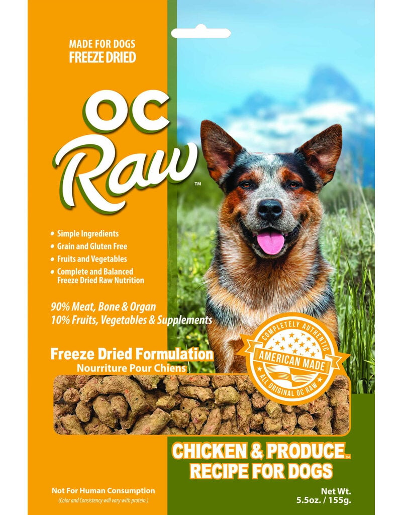 OC Raw Pet Food OC Raw Freeze Dried Rox Dog Food | Chicken & Produce 5.5 oz