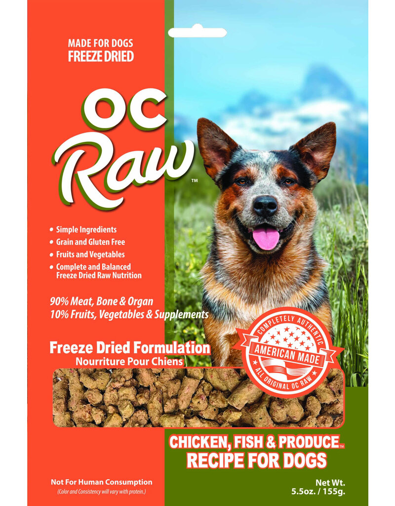 OC Raw Pet Food OC Raw Freeze Dried Rox Dog Food | Chicken, Fish & Produce 5.5 oz