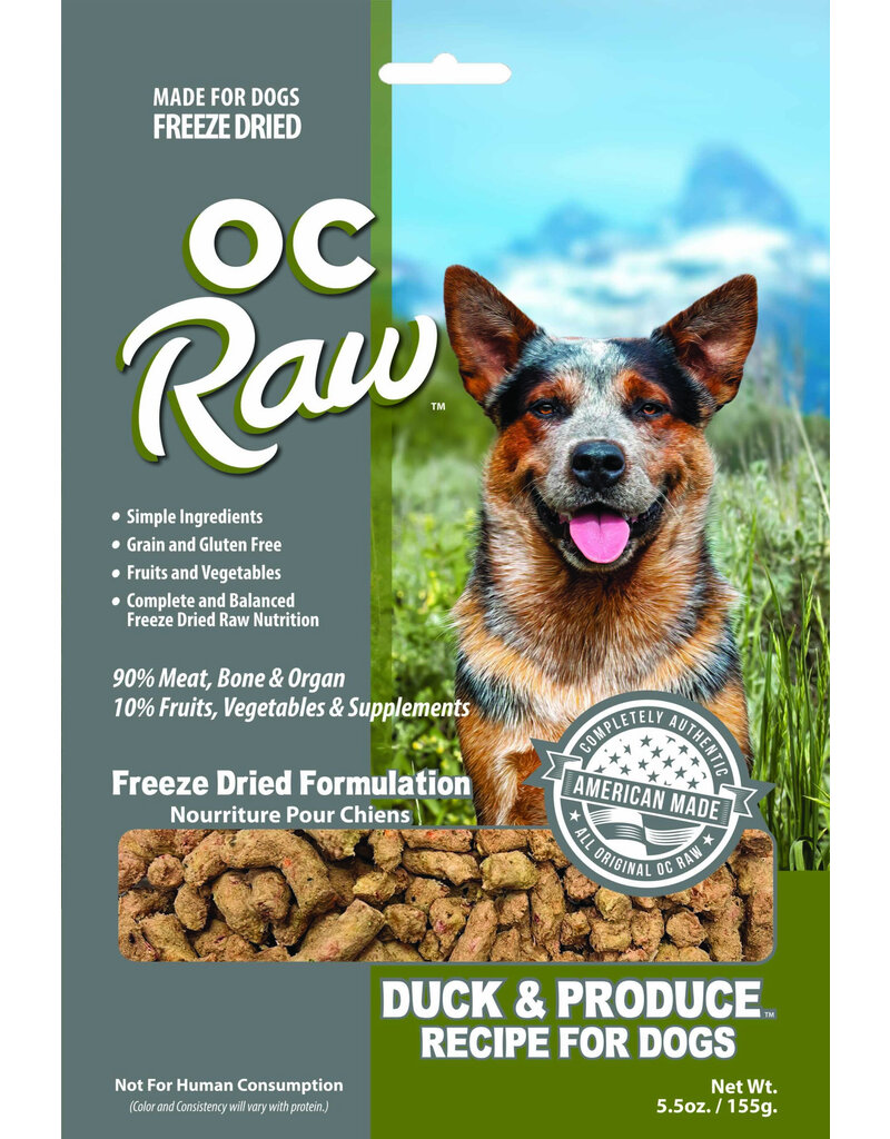 OC Raw Pet Food OC Raw Freeze Dried Rox Dog Food | Duck & Produce 5.5 oz