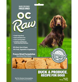 OC Raw Pet Food OC Raw Freeze Dried Sliders Dog Food | Duck & Produce 14 oz