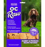 OC Raw Pet Food OC Raw Freeze Dried Sliders Dog Food | Rabbit & Produce 14 oz