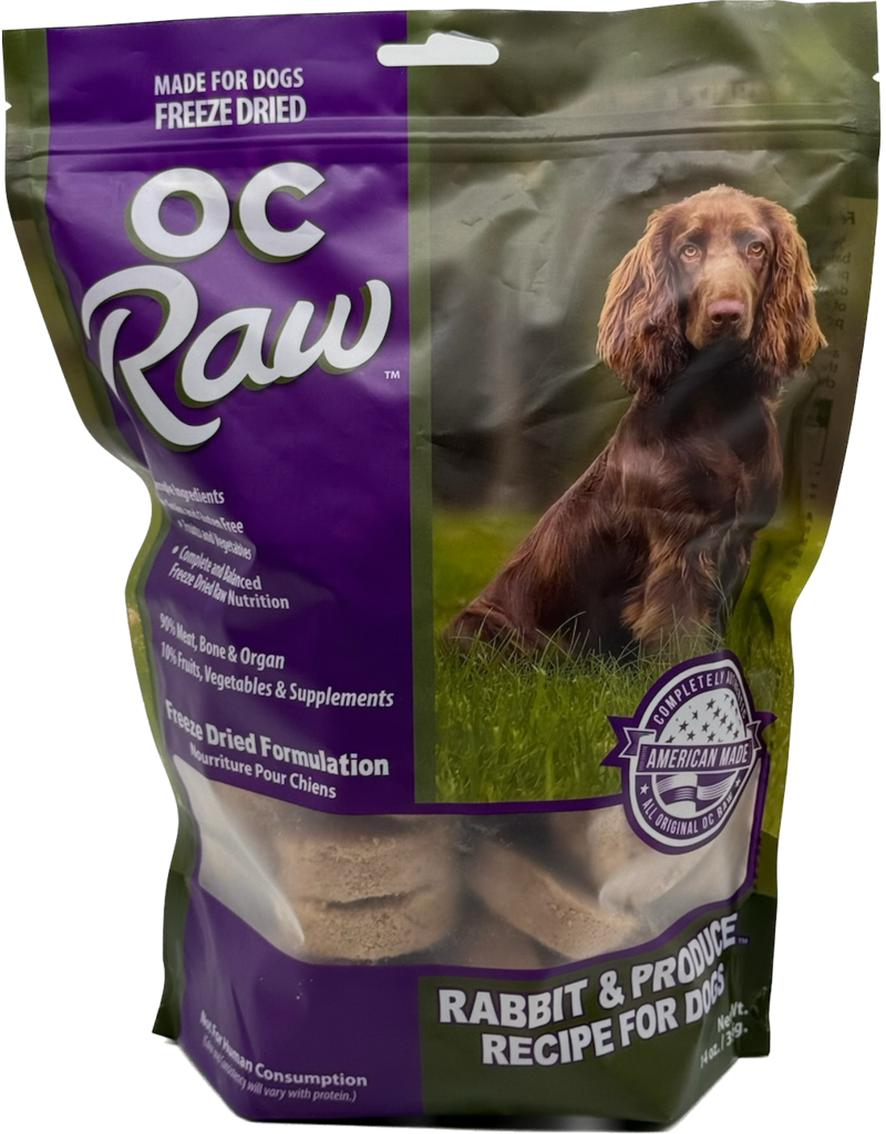 OC Raw Pet Food OC Raw Freeze Dried Sliders Dog Food | Rabbit & Produce 14 oz