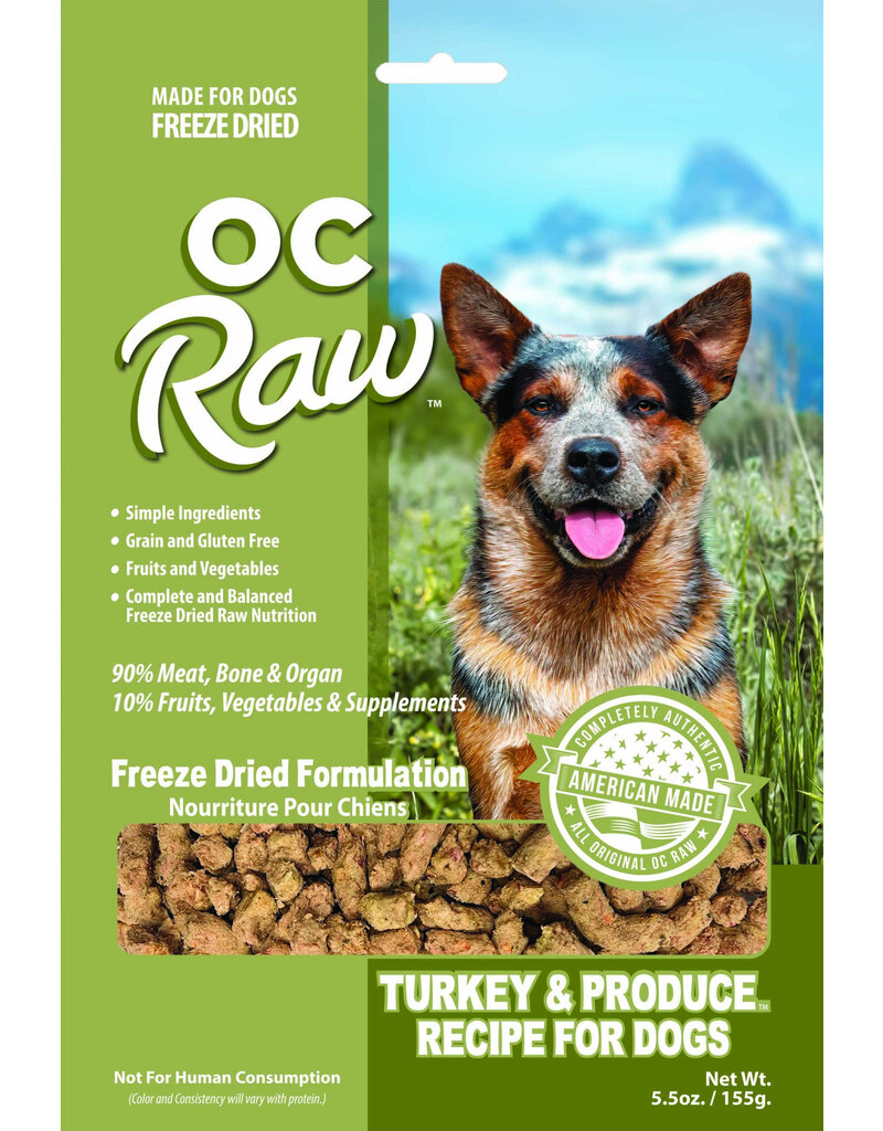 OC Raw Pet Food OC Raw Freeze Dried Rox Dog Food | Turkey & Produce 5.5 oz