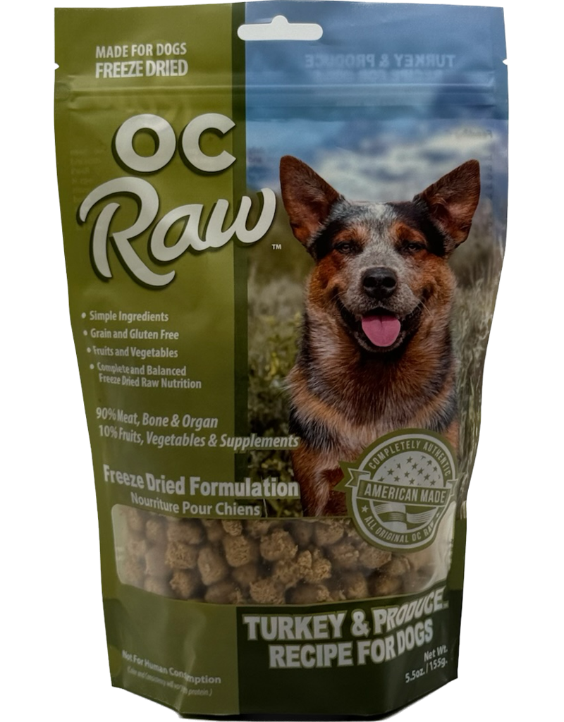 OC Raw Pet Food OC Raw Freeze Dried Rox Dog Food | Turkey & Produce 5.5 oz