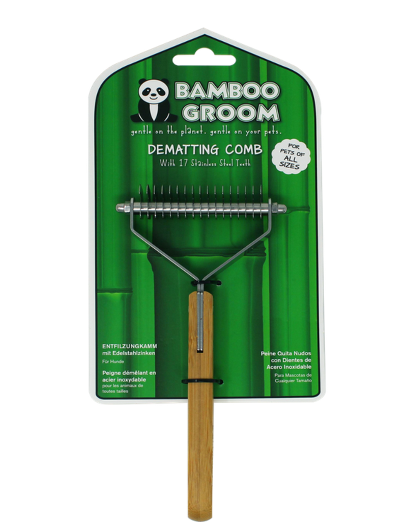 Bamboo Groom Bamboo Groom | Dematting Comb with 17 Stainless Steel Teeth