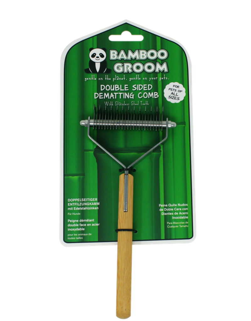Bamboo Groom Bamboo Groom | Double Sided Dematting Comb with Stainless Steel Teeth